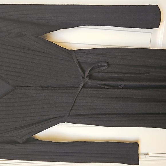 EUC Julia Jordan Sweater Midi Dress w/ Removable Belt, Button V-neck, sz 8 - Picture 5 of 11